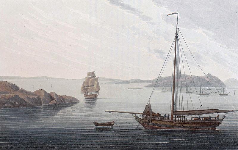 John William Edy Heliesund Harbour oil painting image